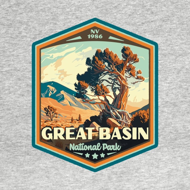 Great Basin National Park  Vintage WPA Style National Parks Art by GIANTSTEPDESIGN